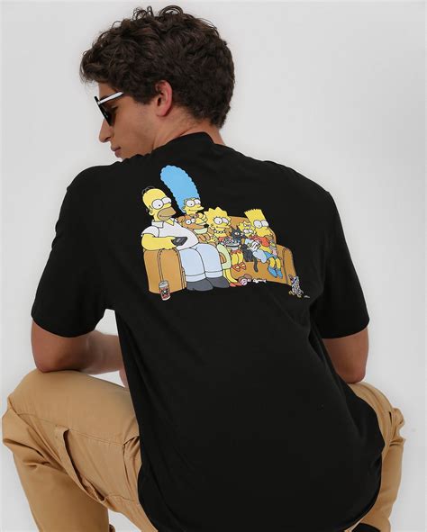 Camiseta Masculina Os Simpsons Preta Fox The Simpsons FANLAB Oficial