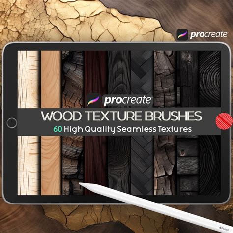 Procreate Wood Texture Brushes Seamless Wood Brushes Realistic Wood Architecture Textures