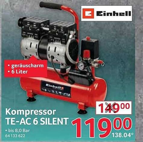 Einhell Kompressor Te Ac 6 Silent Angebot Bei Selgros 1Prospekte De