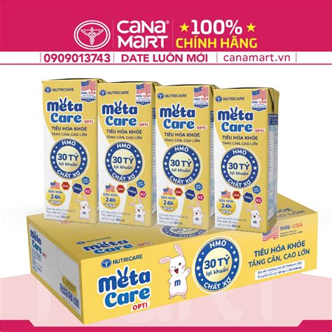 Thùng Sữa bột pha sẵn Nutricare Metacare Opti tiêu hóa khỏe tăng cân