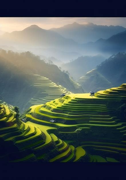 Premium AI Image | rice terraces in china