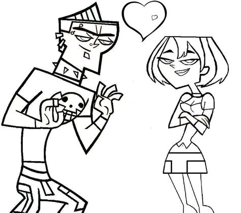 Desenhos De Gwen E Chris De Drama Total Para Colorir E Imprimir