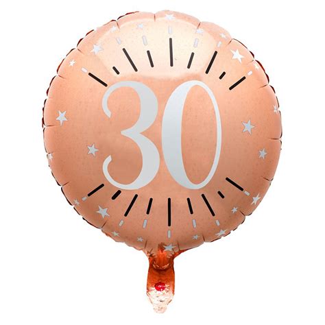 Rose Gold Trendy Age 30th Birthday Foil Balloon 18 Inches Party Expert