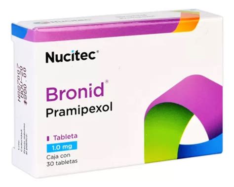 Pramipexol 1 Mg Bronid Caja 30 Tabletas Nucitec Laboratorios Envío gratis