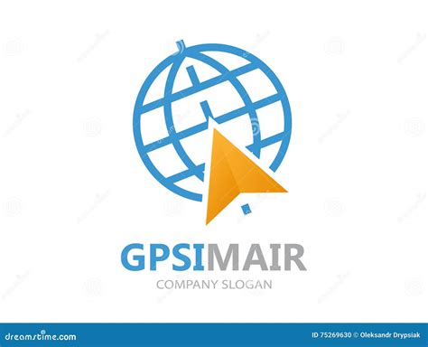 Vector Gps Logo Point On Map Symbol Stock Vector Illustration Of