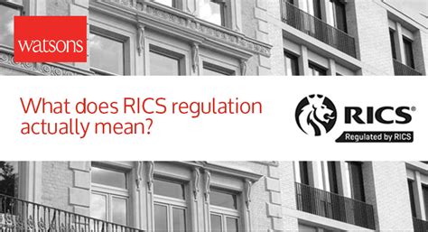 rics regulation   watsons property group limited