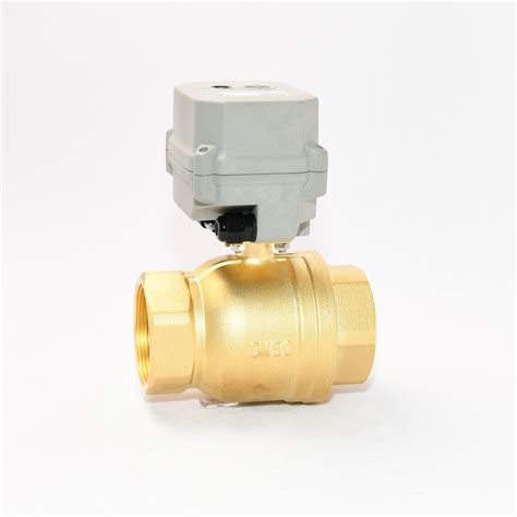 Inch Dn Brass V Motorized Ball Valve Electric Brass Water Meter