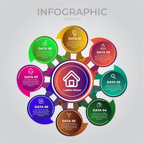 Premium Vector Modern Flat Circular Diagram Infographic Template