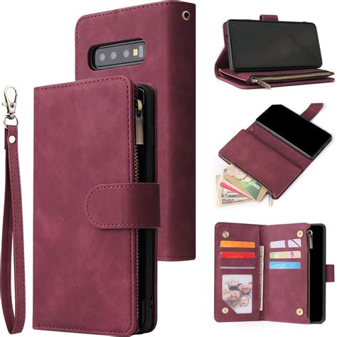 Qltypri Wallet Case For Samsung Galaxy S21 5g Premium Vintage Pu Leather Zipper