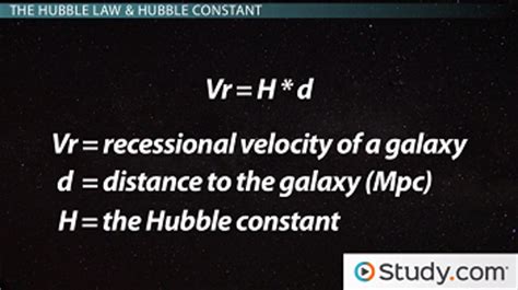 Hubbles's Law & Constant | Definition & Values - Lesson | Study.com