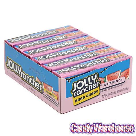 Jolly Rancher Hard Candy Squares Bars Watermelon 12 Piece Box