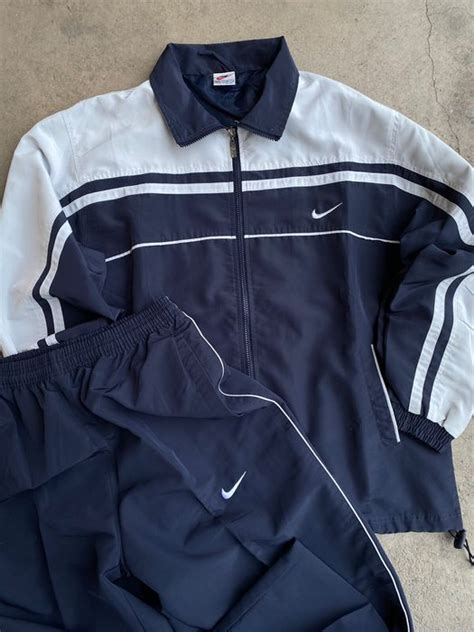 Nike Vintage 90s Nike Nylon Tracksuit Drip Embroidered Big Swoosh Grailed