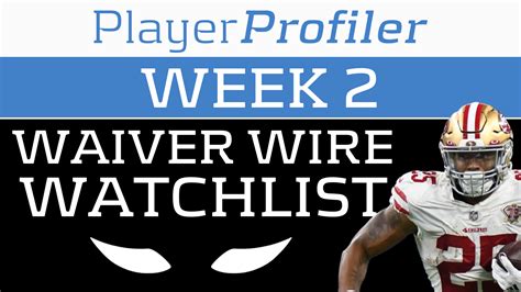 PlayerProfiler S 2021 Week 2 Waiver Wire Watchlist