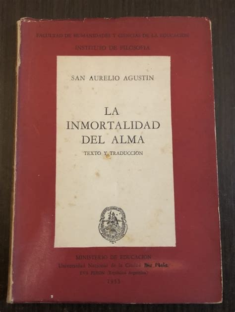 La Inmortalidad Del Alma San Aurelio Agustin