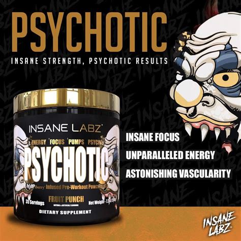 Insane Labz Psychotic Gold And Insane Veinz Gold Pre Workout Nitric