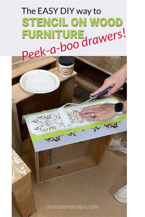 How To Stencil On Wood Furniture | Peek-a-boo Pattern