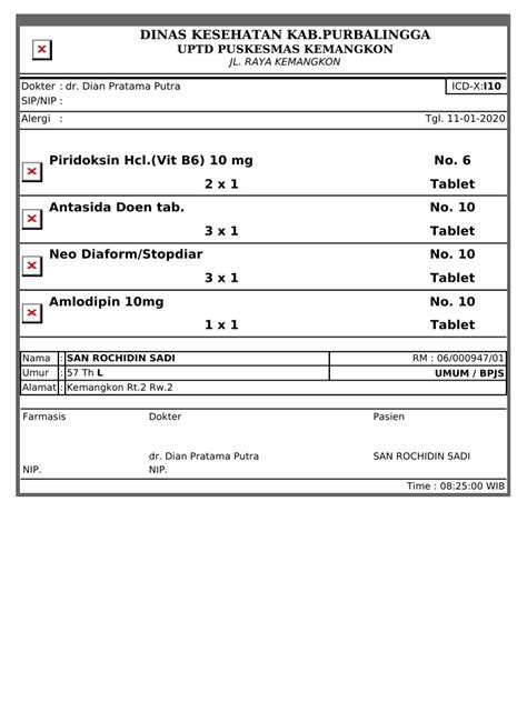 A1 Resep Obat Pdf