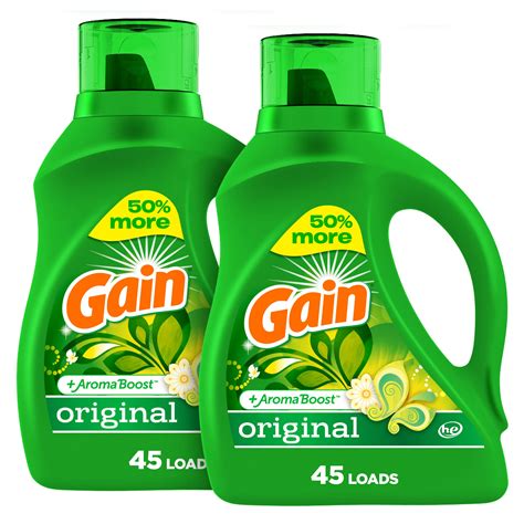 Gain Laundry Detergent Liquid Soap Plus Aroma Boost Original Scent He