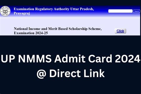 Up Nmms Admit Card 2024 Released Date Exam Pattern And Download Link