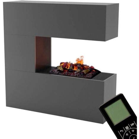 Glow Fire Schiller Elektrokamin Grauton Opti Myst Cassette Mit