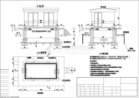 箱式变电站基础图cad（共2张图纸）变电配电土木在线