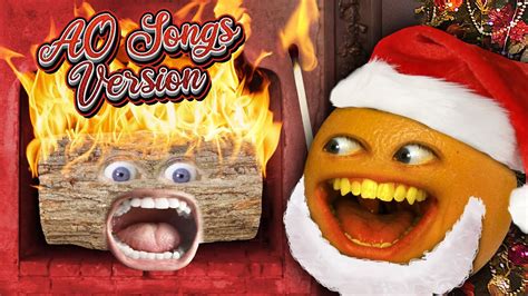 Annoying Orange Yule Log Over 1 Hour Ao Christmas Songs Version