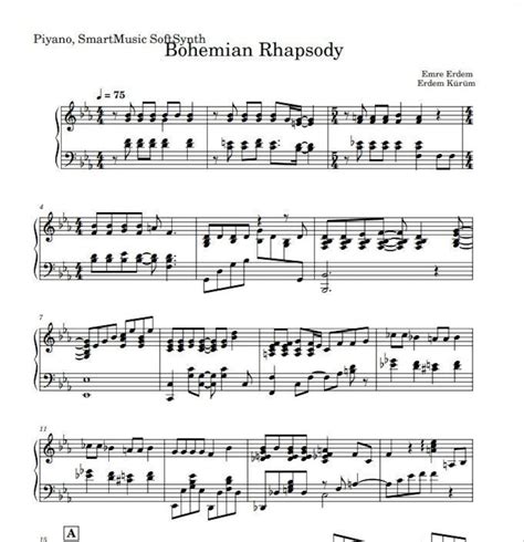 Bohemian Rhapsody - Queen - Piano Sheet Music - Etsy