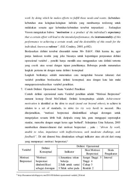 19 Contoh Definisi Operasional Di Skripsi My Tugas