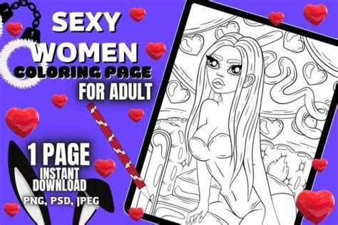 Sexy Women Coloring Page For Adult 14 Graphic By Line Store · Creative Fabrica