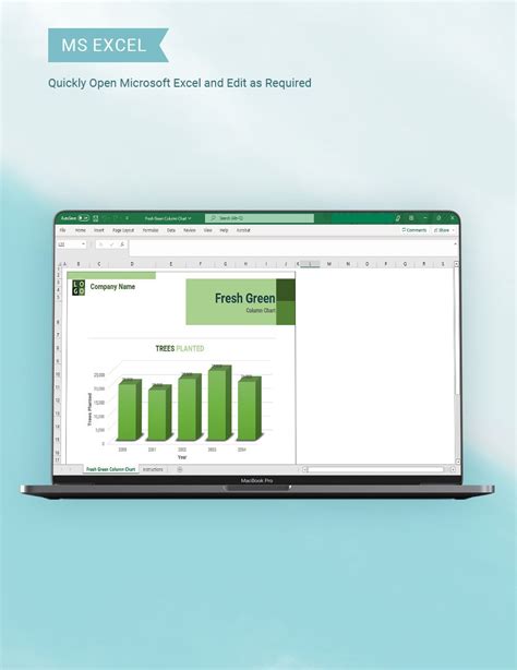 Fresh Green Column Chart - Google Sheets, Excel | Template.net