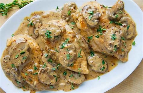 Poulet à la moutarde et aux champignons Cuisine Momix