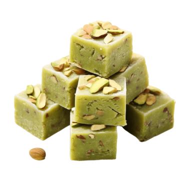 Green Pistachio Barfi Delicious Indian Sweet Png Transparent Image