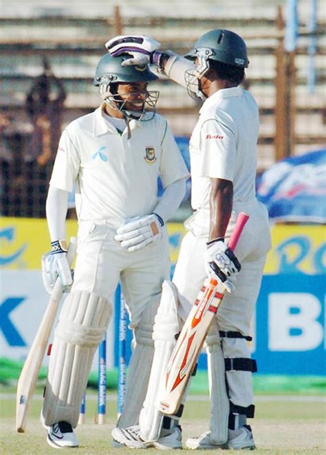 Mehrab Hossain Jnr Congratultes Mushfiqur Rahim On His Fifty