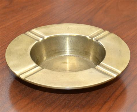 Vintage Brass Cigar Ashtray Mid Century Modern Vide Poche Catchall For Sale At 1stdibs