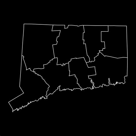 Connecticut state map with counties. Vector illustration. 25451883 ...