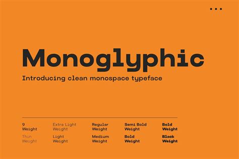 Monoglyphic - Clean Monospace Font - Design Cuts