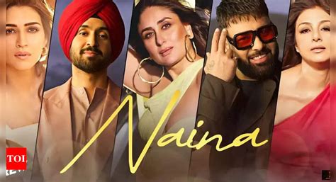 Crew Groovy First Song Naina By Diljit Dosanjh From Kareena Kapoor