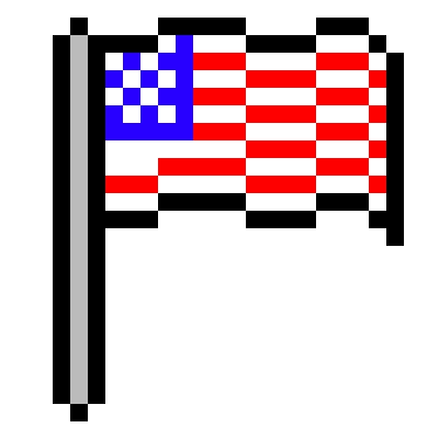 American Flag Pixel Art