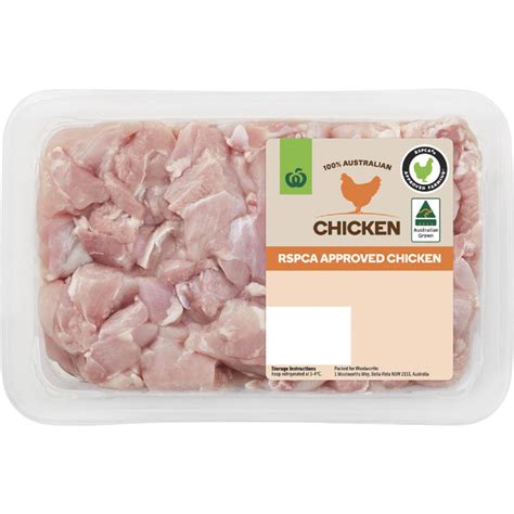 Woolworths Rspca Approved Diced Chicken Leg Fillet 500g Woolworths