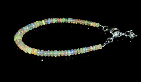 Solid Sterling Silver Natural Ethiopian Opal Gemstone Beads