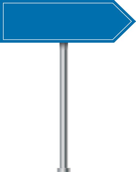 Blue Direction Sign Design For The Highway Blue Road Sign And Blank