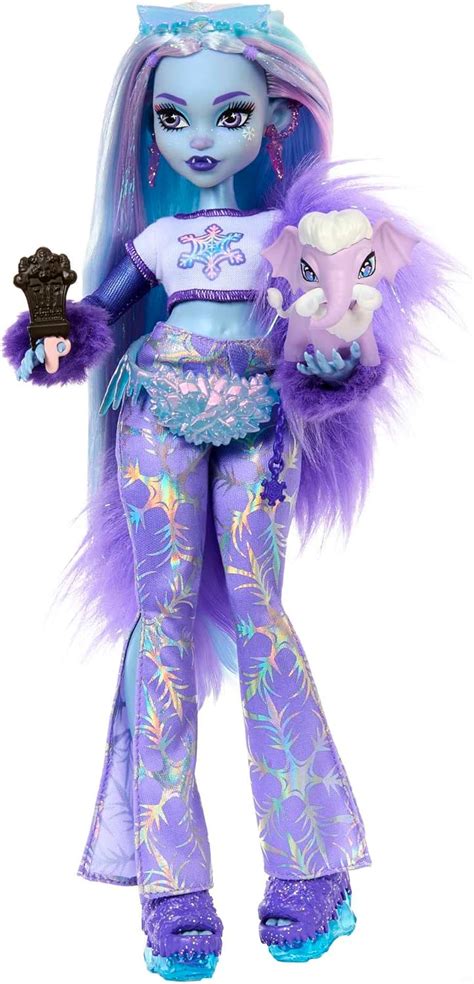 Monster High Abbey Bominable Yeti Bambola Con Cucciolo Di Mammut E