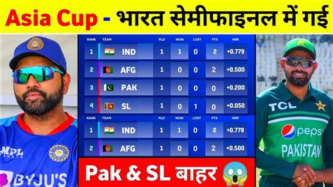 Asia Cup 2022 Points Table These 4 Teams Will Qualify For Super 4