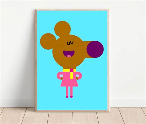 Printable Hey Duggee Digital Character Norrie Nursery Wall Art Toddler ...