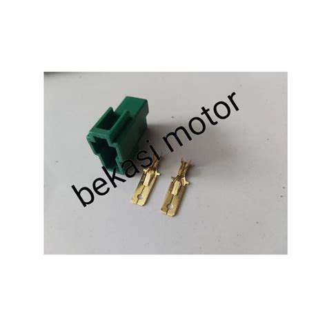 Jual Soket Socket Konector 2 Pin Besar Motor Mobil Original Hijau