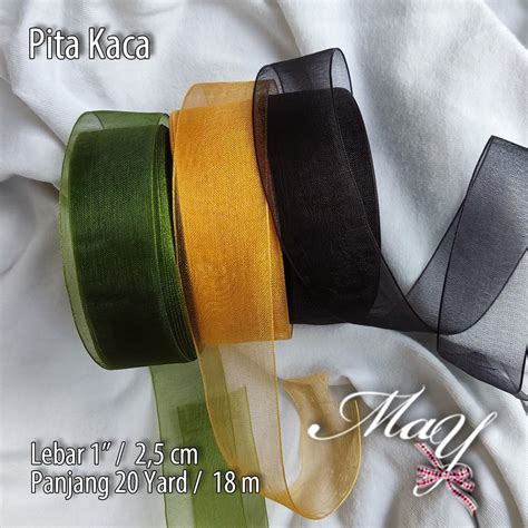 Jual Roll Pita Kaca Transparan Organza Organdi Tipis Lebar