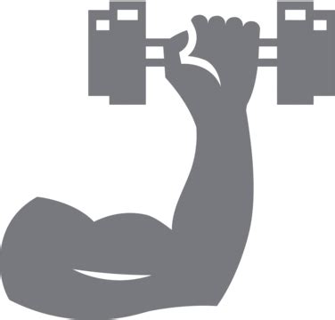 Flexed Hand Muscle With Dumbbell In Grayscale Strong Dumbbell Gym