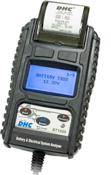 Dhc Battery Tester Bt1000 For 6v12v With Integrated Printer Digitec