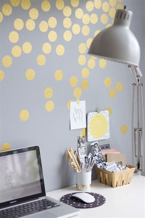 Diy Gold Confetti Wall Lovely Indeed Confetti Wall Polka Dot Walls