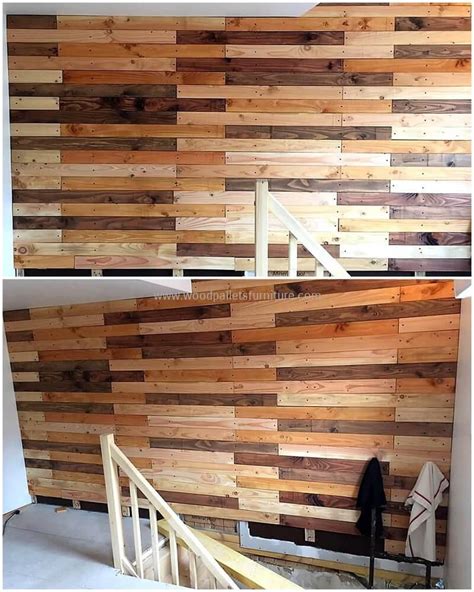 See The Upcycled Wood Pallet Wall Cladding The Pallets Chosen For